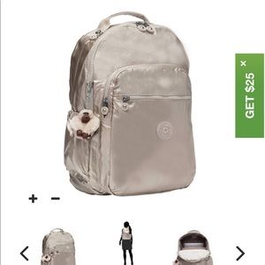 BRAND NEW Kipling Metallic backpack